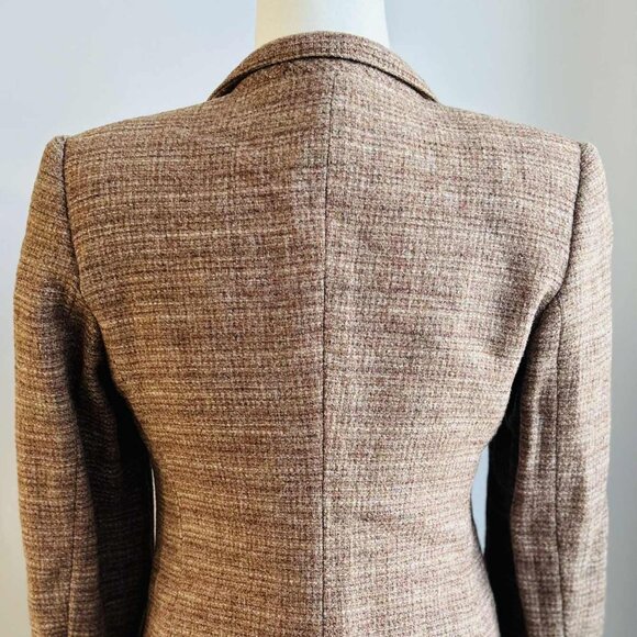 Vintage Harris Tweed Camel Wool Tailored Jacket by Marc D’Alcy Paris – US 10 - Picture 11 of 15